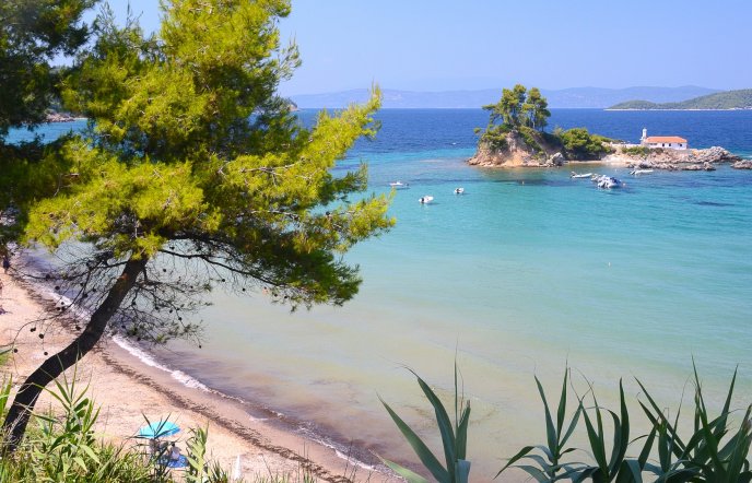 Northern Evia: The enchanting beach with the tiny islet that is worth discovering